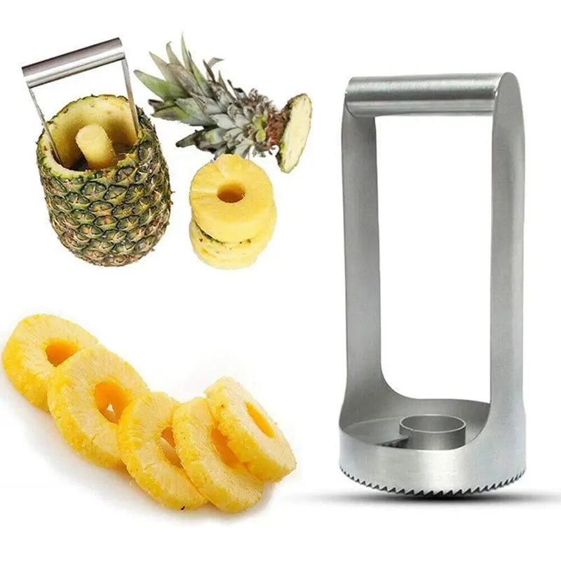 

Stainless Steel Pineapple Slicer Food Grade Easy To Use Pineapple Peeler Slicers Fruit Knife Cutter Corer Slicer Kitchen Tools