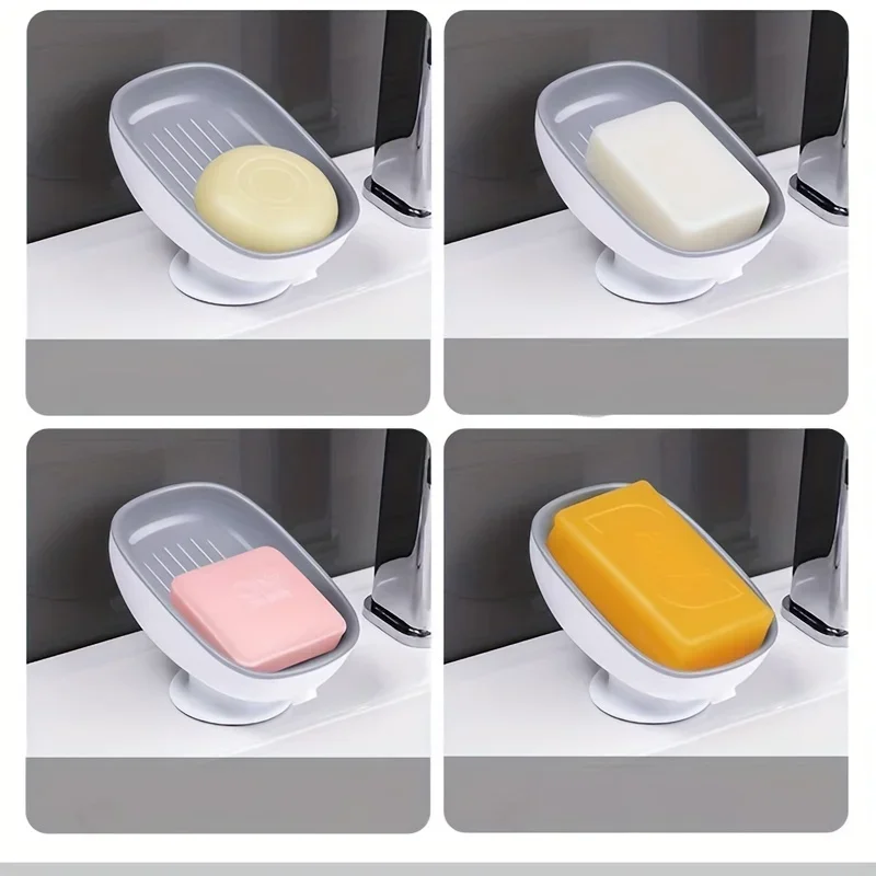 Super Suction Cup Soap Dish with drain water for Bathroom Soap Holder Sponge Holder Soap Leaf Shape Bathroom Supplies 22 Mallzona Sa30e054127b94746b83d311be031a6151 Super Suction Cup Soap Dish with drain water for Bathroom Soap Holder Sponge Holder Soap Leaf Shape Bathroom Supplies Mallzona