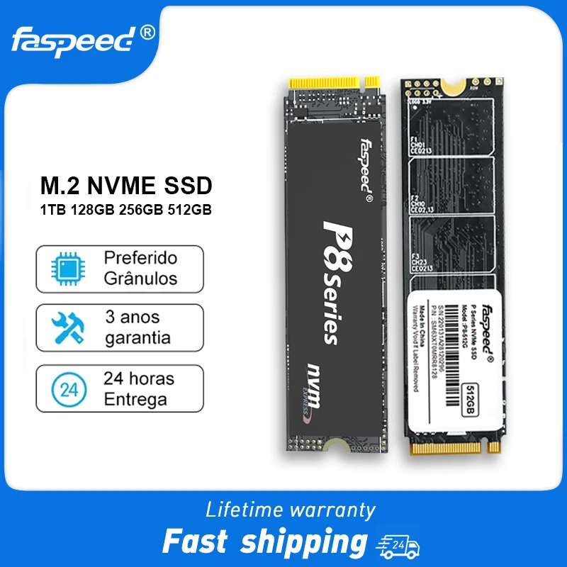 

Faspeed SSD 1TB 512GB M2 Nvme Solid State Drive 128GB 256GB PCIe 2280 M 2 Nvme HDD For Laptop Desktop Internal Hard Disk 128 GB