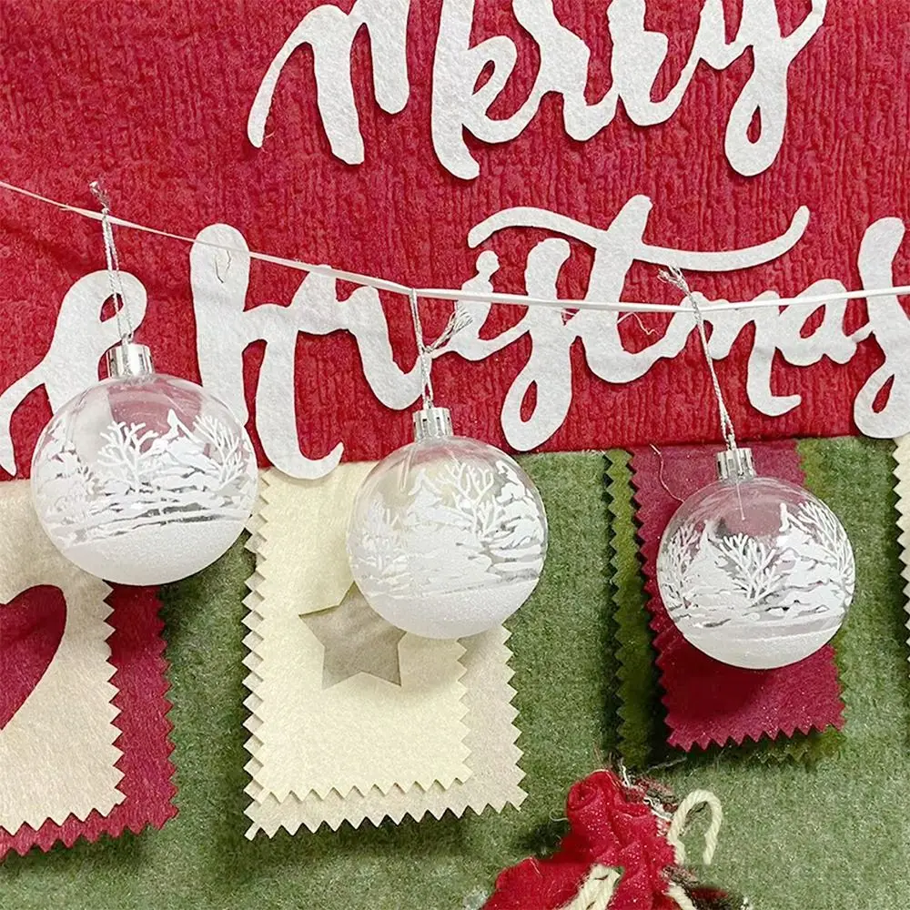 6 шт., прозрачные Подвески в виде снежного шара, 6 см 
6 шт., прозрачные Подвески в виде снежного шара, 6 см