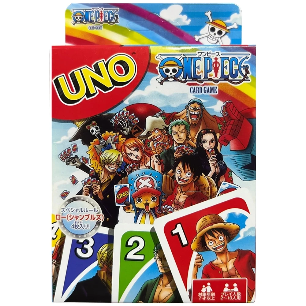 

Anime UNO Games One Piece Card Game Family Funny Entertainment Board Game Poker Cards Game Gift Box