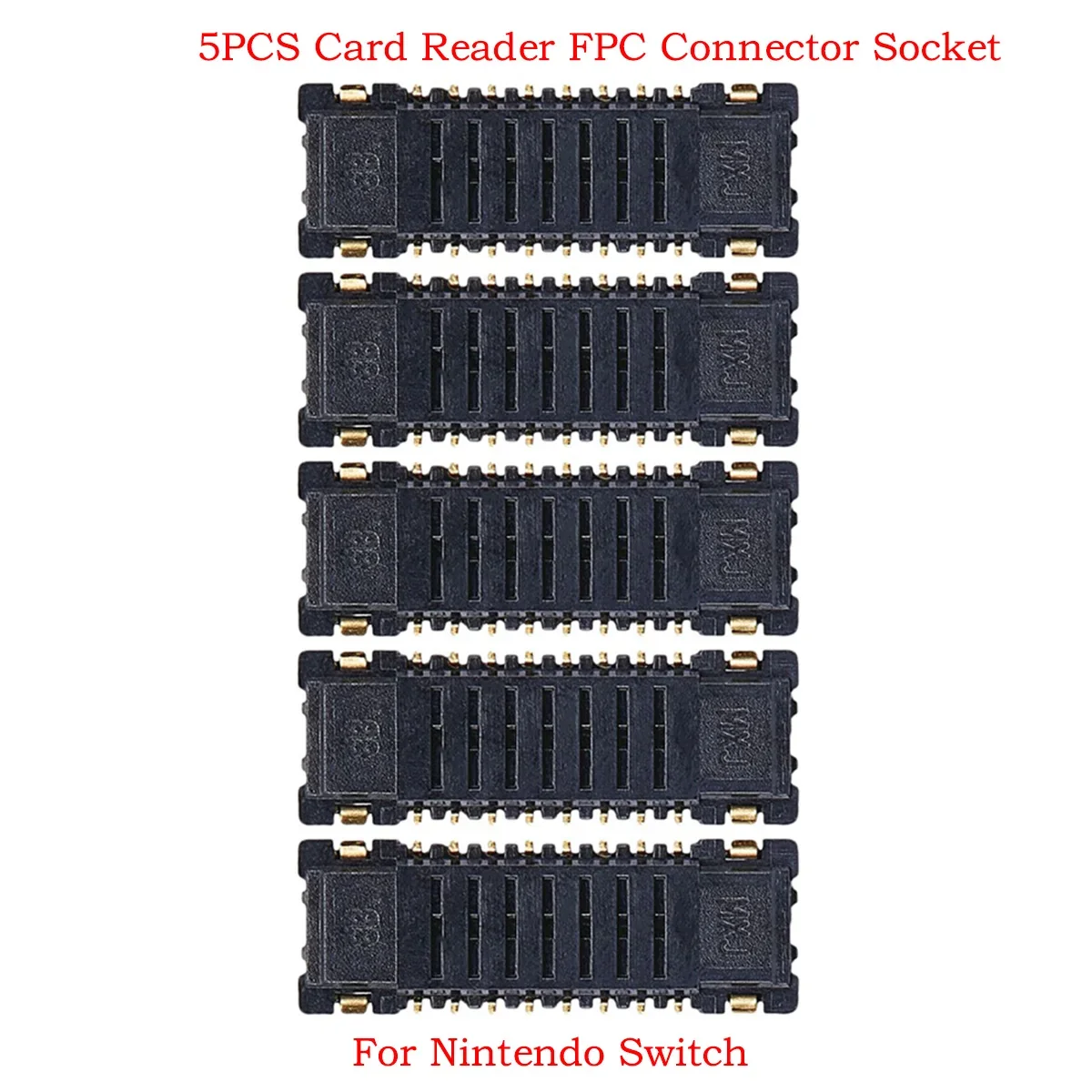 

5PCS Replacement for Nintendo Switch Memory Micro SD Card Reader FPC Connector Socket 16(pins)