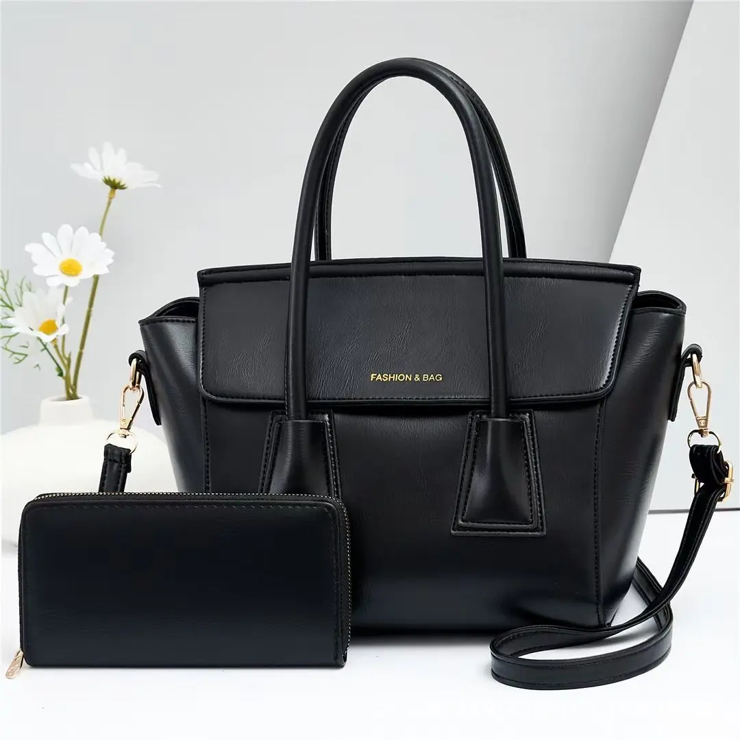 

2024 New Vintage Simple Elegant Texture Large Capacity Composite bag Leather women's designer handbag shoulder Crossbody bag