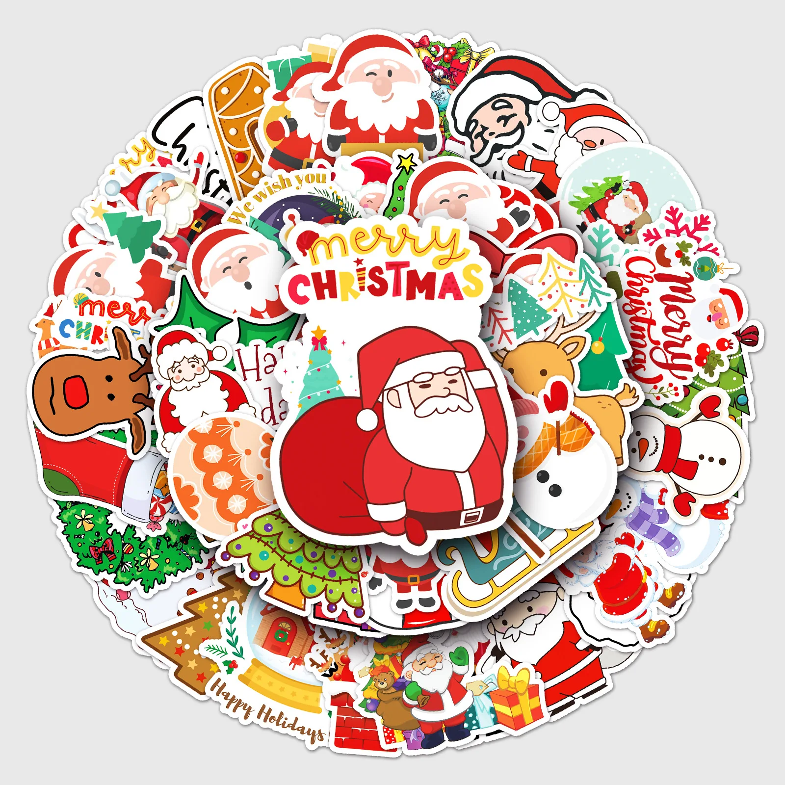 50 pieces Christmas graffiti cartoon holiday DIY phone case luggage stickers waterproof
50 pieces Christmas graffiti cartoon holiday DIY phone case luggage stickers waterproof
