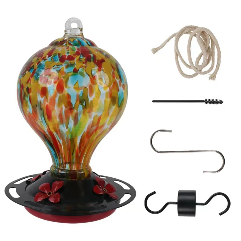 Bird Feeder With 5 Perches Hand Blown Glass Bird Feeders For Outdoors Hanging 30 Fuild Oz
Bird Feeder With 5 Perches Hand Blown Glass Bird Feeders For Outdoors Hanging 30 Fuild Oz