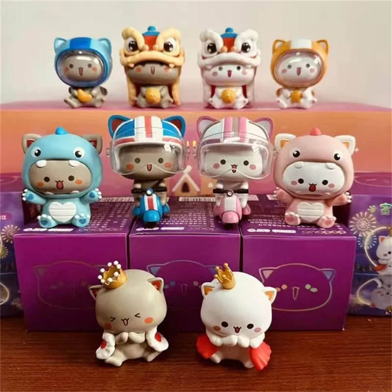 

10pcs/set Mitao Cat 3 Season Lucky Cat Cute Cat Blind Box Toys Surprise Figure Doll Guess Bag Mystery Home Deroc