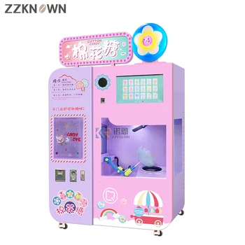 상업용 솜사탕 플로스 자판기, 로봇 암, 설탕 제조, 완전 자동 솜사탕 자판기