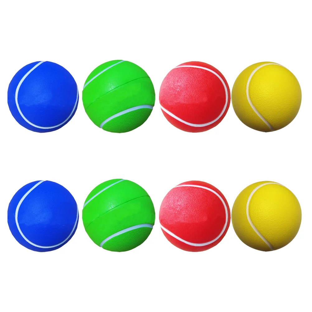 

8 креативных теннисных мячей, мячи для тренировок по теннису, спортивные теннисные мячи из полиуретана (2 шт. желтые, 2 шт. красные, 2 шт. синие, 2 шт.