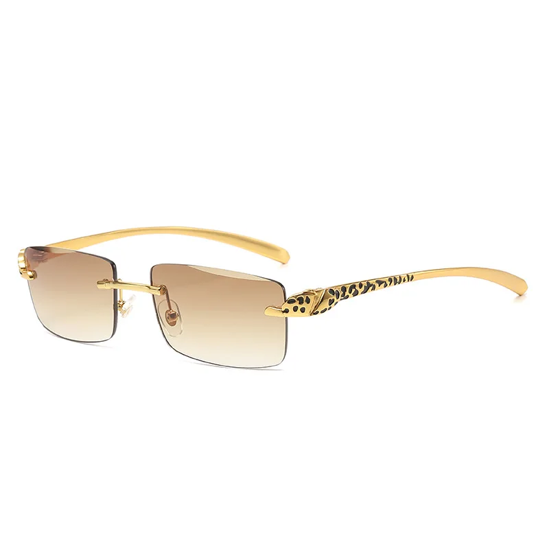 Luxury Brand Designer Rimless Square Sunglasses Women For Men Trendy Leopard Head Sun Glasses Vintage Punk Ladies Metal Shades
Luxury Brand Designer Rimless Square Sunglasses Women For Men Trendy Leopard Head Sun Glasses Vintage Punk Ladies Metal Shades