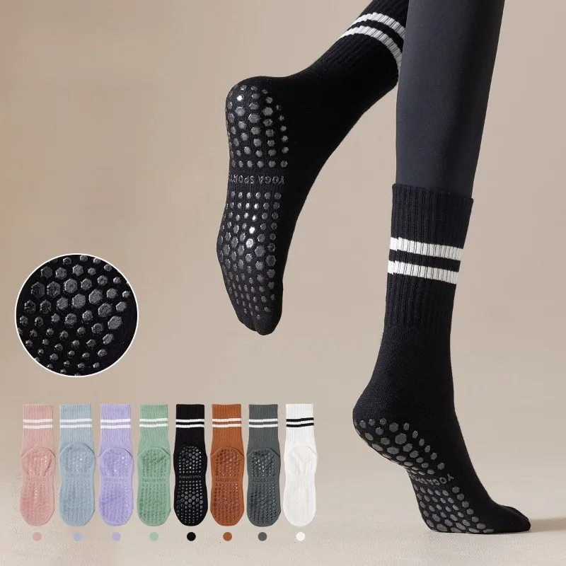 8 Colors Sports Socks Cotton Mid-tube Bottom Professional Non-slip Silicone Indoor Fitness Socks Gym Dance Pilates Yoga Socks
8 Colors Sports Socks Cotton Mid-tube Bottom Professional Non-slip Silicone Indoor Fitness Socks Gym Dance Pilates Yoga Socks