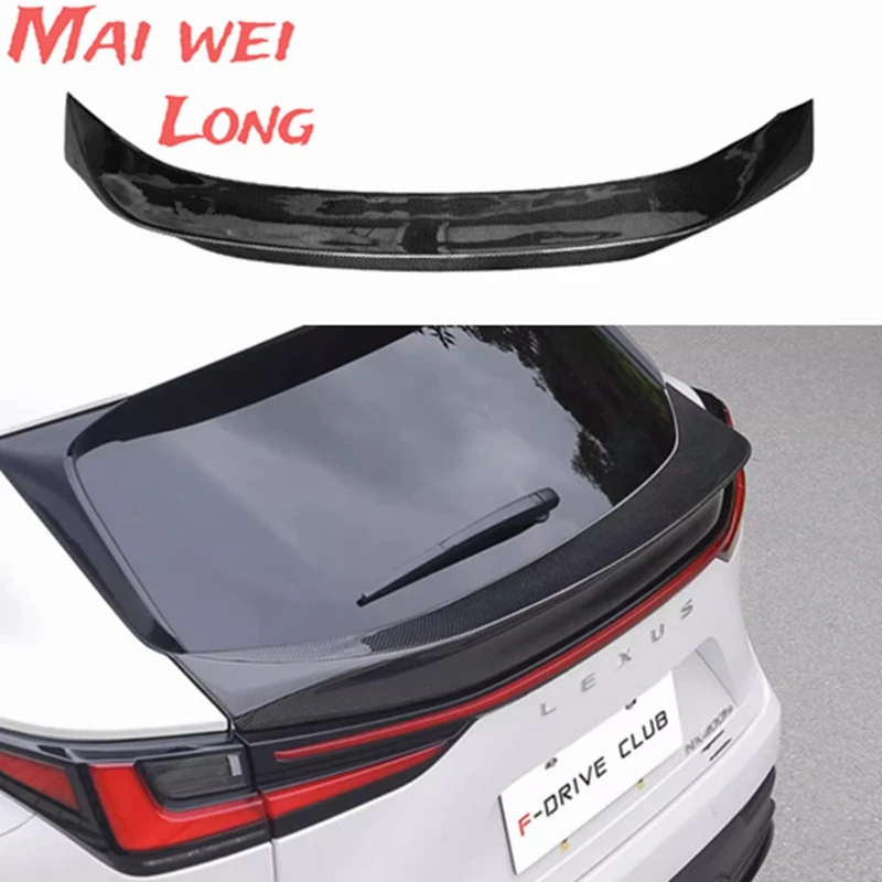 

Car Styling Carbon fiber CAR REAR WING TRUNK LIP Middle SPOILER FOR LEXUS NX NX200 NX200t NX300h 2022 2023 Auto Roof spoiler