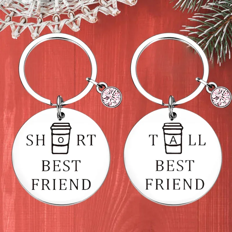 

Metal Best Friends Keychain Pendant Coffee lovers Jewelry Friendship Jewelry Key Chains Women Men Birthday Graduation Gifts