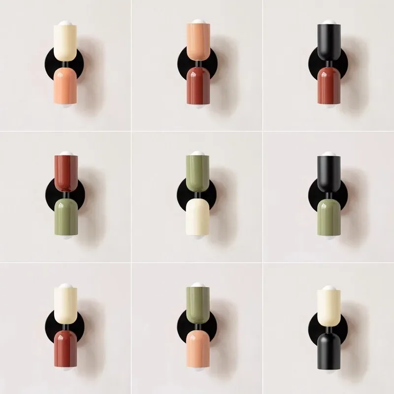 Nordic LED Wall Lamp Cream 2Head Macaron Fixture Column Black Bedside Decor E27 Wall Sconce For Aisle Living Room Home Luminaire
Nordic LED Wall Lamp Cream 2Head Macaron Fixture Column Black Bedside Decor E27 Wall Sconce For Aisle Living Room Home Luminaire