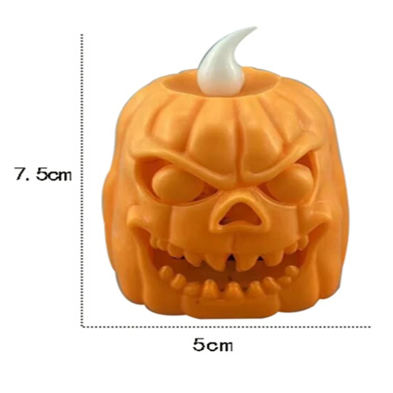 

A New Halloween Jack-o '-lantern Pumpkin Candle Led Light Party Decoration Atmosphere Night Light Ghost Head Candle