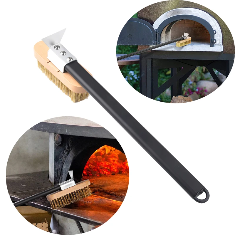 Home Pizza Oven Copper Brush Bristle Brass Scraper Household Grill Cleaning Oven Brush With 21 Inch Aluminium Handle
Home Pizza Oven Copper Brush Bristle Brass Scraper Household Grill Cleaning Oven Brush With 21 Inch Aluminium Handle