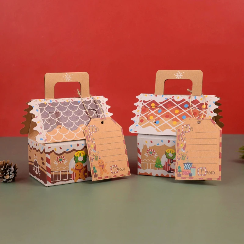 4pcs Christmas Candy Gift Box with Tag House Shape Paper Cookie Gift Packaging Bags Navidad New Year Christmas Party Decorations
4pcs Christmas Candy Gift Box with Tag House Shape Paper Cookie Gift Packaging Bags Navidad New Year Christmas Party Decorations