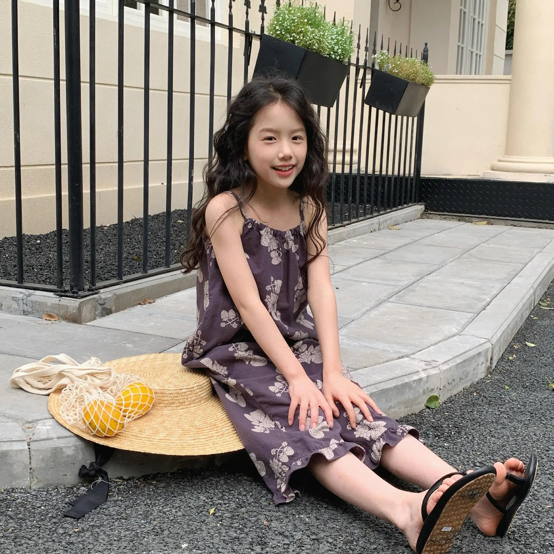 2025 Summer New Girls Loose Sling Pants Fashion Kids Girls Overalls Children Wide Leg Pants Baby Casual Trousers Girls Clothes 6 Sa32fa784a75e440abe127eb4f0c2832b0