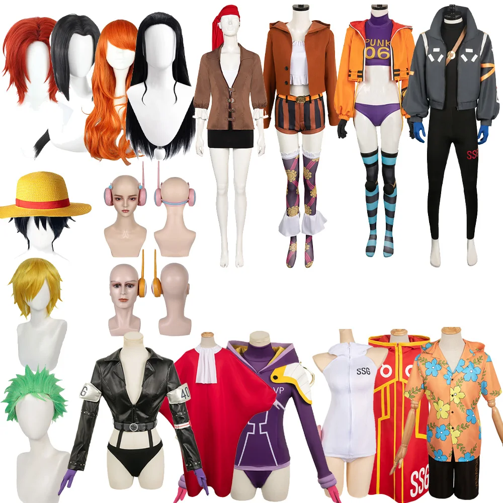 SSG Sanji Cosplay Nami Future Costume Egghead Robin Luffy Nico Lilith York Bonney Kuzan Shanks Zoro Law Wig Earmuffs Halloween 
SSG Sanji Cosplay Nami Future Costume Egghead Robin Luffy Nico Lilith York Bonney Kuzan Shanks Zoro Law Wig Earmuffs Halloween