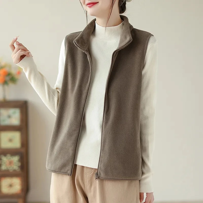 Vest Women's Outer Wear Autumn Winter Shake Grain Velvet Warm Shoulder Loose Casual Hundred Horse Clip Zipper Shirt
Vest Women's Outer Wear Autumn Winter Shake Grain Velvet Warm Shoulder Loose Casual Hundred Horse Clip Zipper Shirt