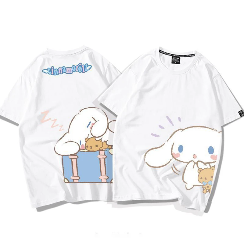 Kawiai Sanrio Cinnamoroll T Shirts Men Women 100% Cotton Short Sleeve Cartoon Female Tshirts Tees O-Neck Plus Size Tee Shirt
Kawiai Sanrio Cinnamoroll T Shirts Men Women 100% Cotton Short Sleeve Cartoon Female Tshirts Tees O-Neck Plus Size Tee Shirt