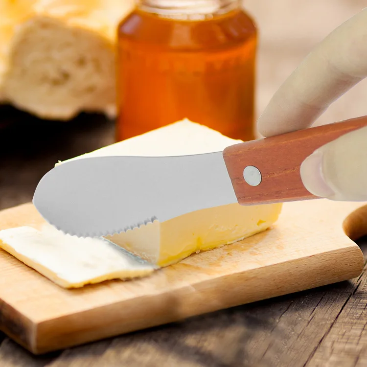 Butter Knife with Wooden Handle Kitchen Tools Cheese Knife Cheese Knife Jam Knife Pizza Wheel Knife 
Butter Knife with Wooden Handle Kitchen Tools Cheese Knife Cheese Knife Jam Knife Pizza Wheel Knife