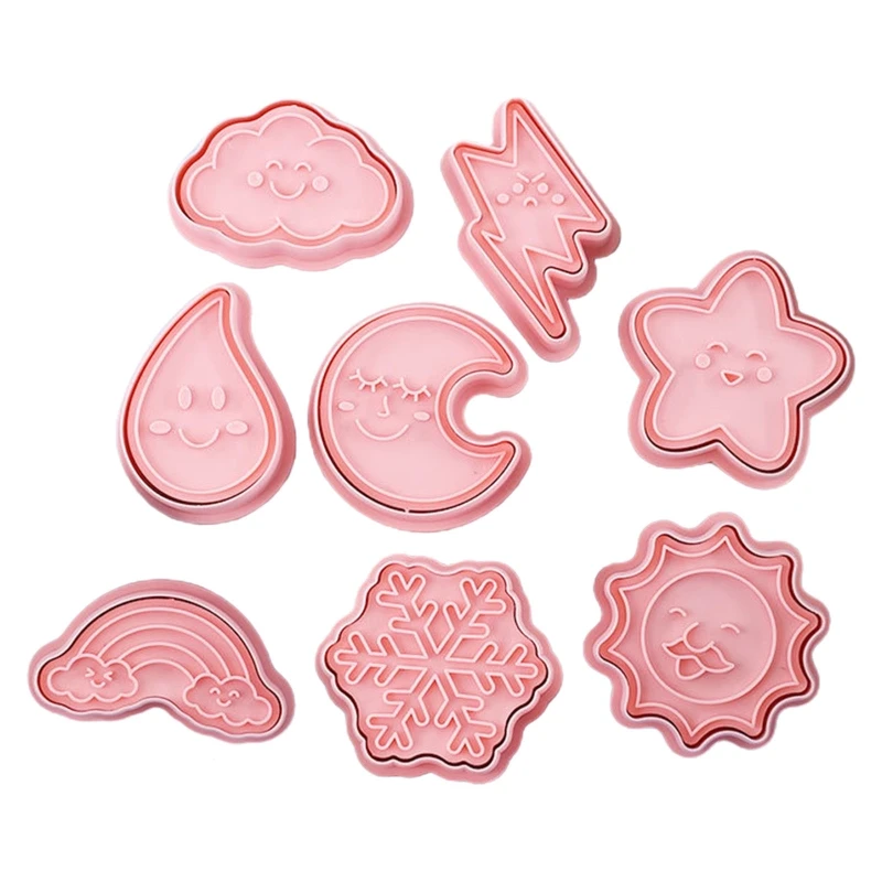 

Cookie Cutters Natural Weather Series Biscuit Mold Food Grade Plastic Gadgets for Kids Baking and Holiday Party Supplies