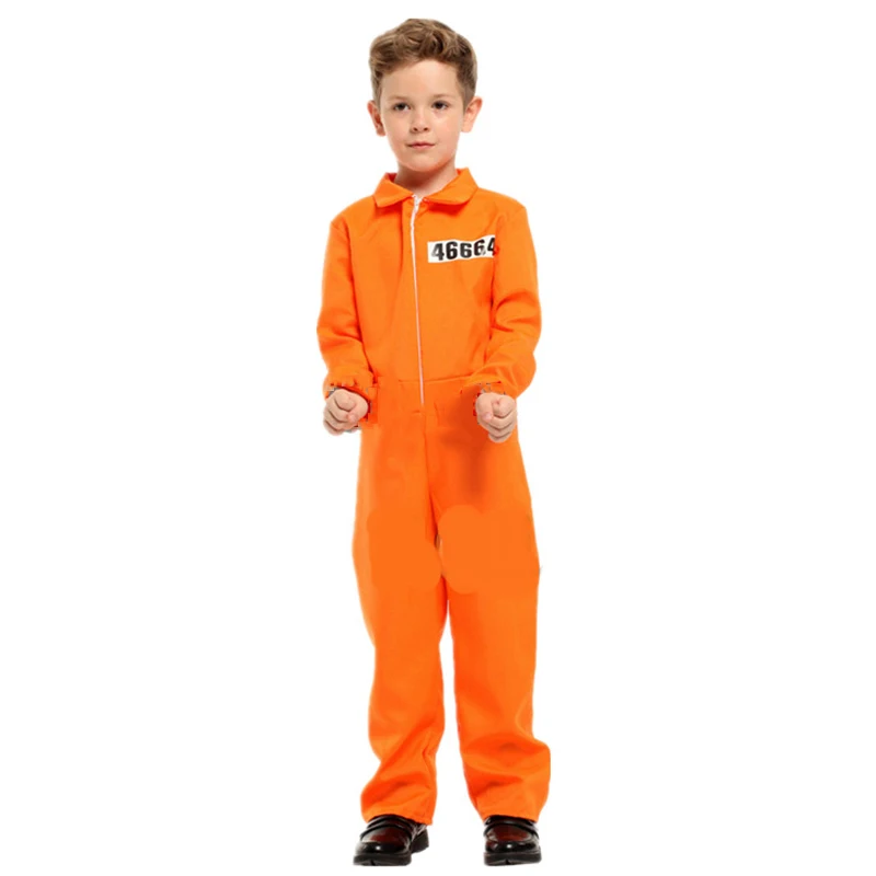 Orange Jumpsuit Little Prisoner Clothing For Kids Halloween Costumes For Boys Performance Show Fancy Role Party
Orange Jumpsuit Little Prisoner Clothing For Kids Halloween Costumes For Boys Performance Show Fancy Role Party