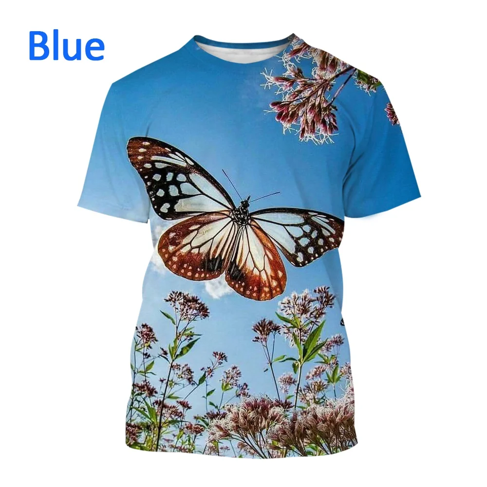 2022 New fashion Men's and women's t-shirts 3D Butterfly printed women's T-shirts Short sleeve soft and comfortable T-shirt
2022 New fashion Men's and women's t-shirts 3D Butterfly printed women's T-shirts Short sleeve soft and comfortable T-shirt