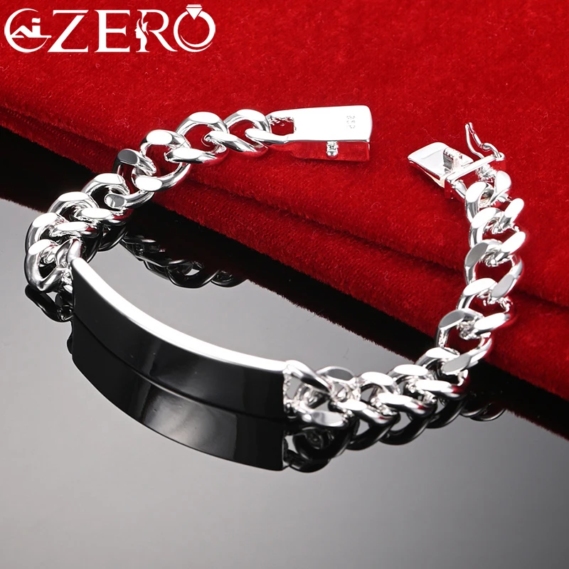 925 Sterling Silver Bracelet For Mans Geometry 10mm Square Buckle Chain Fashion High-Quality Jewelry Noble Trend Accessories
925 Sterling Silver Bracelet For Mans Geometry 10mm Square Buckle Chain Fashion High-Quality Jewelry Noble Trend Accessories