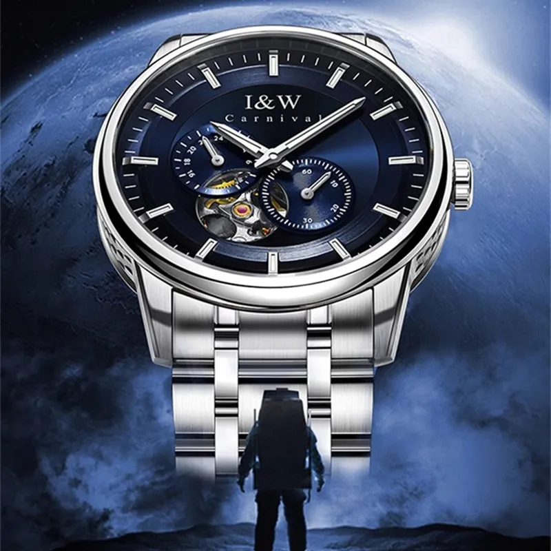 

CARNIVAL Brand Mechanical Watch Men's Luxury Sapphire Glass MIYOTA Movement Automatic Wristwatch Waterproof for Men Reloj Hombre