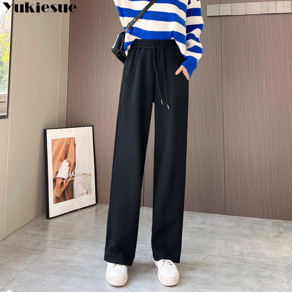 2022 Winter New Wide Leg Casual Pants Women Solid Color High Waist Cotton Pant Lamb Wool Drawstring Fleece Warm Loose Sweatpants
2022 Winter New Wide Leg Casual Pants Women Solid Color High Waist Cotton Pant Lamb Wool Drawstring Fleece Warm Loose Sweatpants