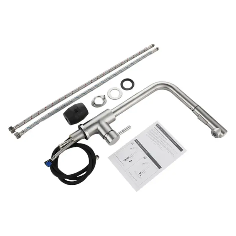 

Kitchen Faucet Two Function Single Handle Pull Out Mixer Hot And Cold Water Taps Deck Mounted