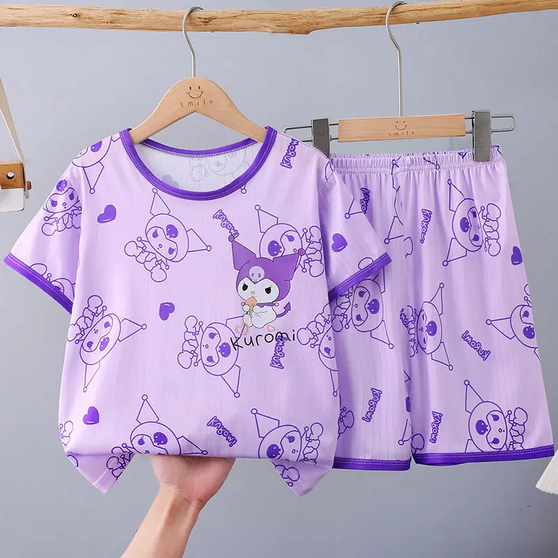 Sanrio аниме Kuromi брюки с коротким рукавом Пижамный костюм мультяшный Коричный мой Мелодия Милая летняя Домашняя одежда тонкая Пижама комплект подарок для девочки
Sanrio аниме Kuromi брюки с коротким рукавом Пижамный костюм мультяшный Коричный мой Мелодия Милая летняя Домашняя одежда тонкая Пижама комплект подарок для девочки