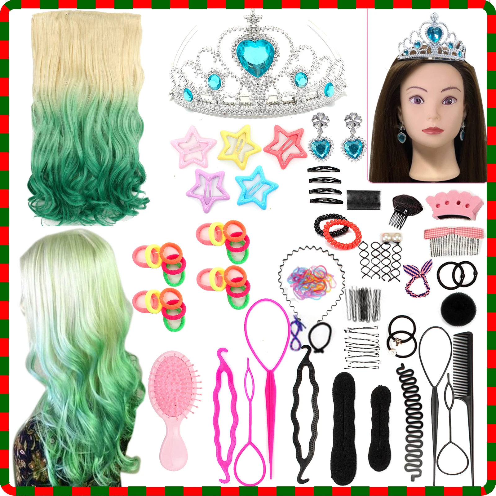 Hair Clip Christmas Gift Hairpins for Girls Hair Kids Children Headdress Hair Accessories Air Cushion Comb Green Roll Hair Wig
Hair Clip Christmas Gift Hairpins for Girls Hair Kids Children Headdress Hair Accessories Air Cushion Comb Green Roll Hair Wig