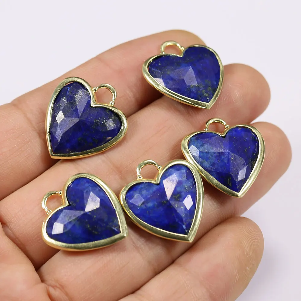 APDGG 5Pcs Natural Blue Lapis Lazuli Faceted Hearts Shape Pendant Charms For Necklace Earrings Jewelry Making DIY
APDGG 5Pcs Natural Blue Lapis Lazuli Faceted Hearts Shape Pendant Charms For Necklace Earrings Jewelry Making DIY