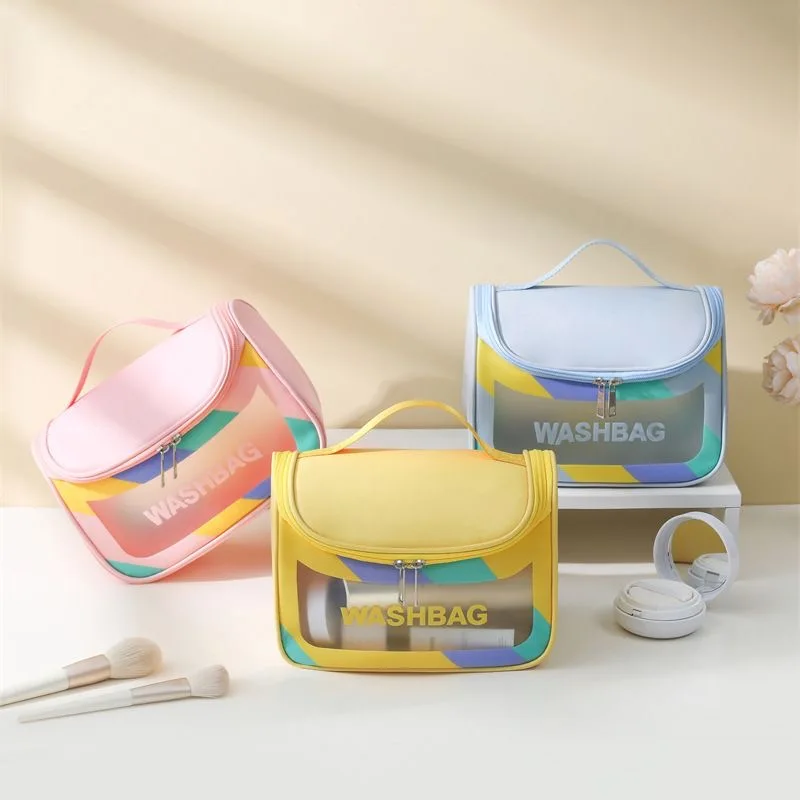 New FashionNew makeup storage bag multifunctional travel outdoor cosmetic bag PU matte visual dazzling color waterproof wash bag
New FashionNew makeup storage bag multifunctional travel outdoor cosmetic bag PU matte visual dazzling color waterproof wash bag