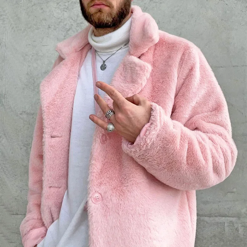 Popular Autumn Winter Pink Black Men's Outwear Jacket Loose Style Solid Color Cardigan Jacket Men's Plush Coat
Popular Autumn Winter Pink Black Men's Outwear Jacket Loose Style Solid Color Cardigan Jacket Men's Plush Coat