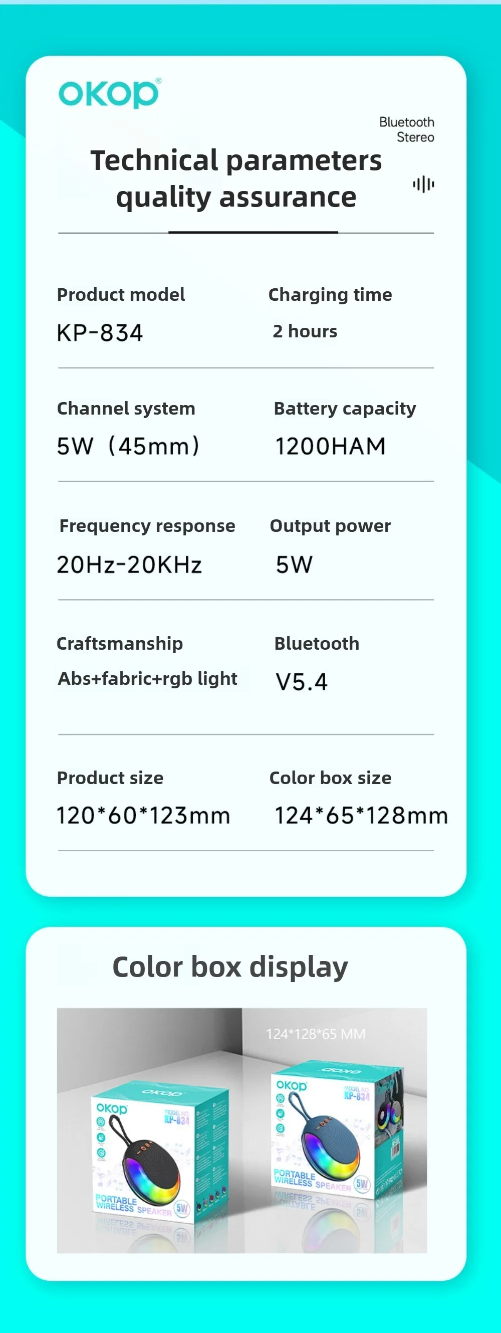 OKOPwirelessAltavoz Bluetooth portátilAltavoz Bluetooth para acampar Altavoz para caminar Reproductor de música estéreo inalámbrico TF USB Altavoces LED OKOPwirelessAltavoz Bluetooth portátilAltavoz Bluetooth para acampar Altavoz para caminar Reproductor de música estéreo inalámbrico TF USB Altavoces LED