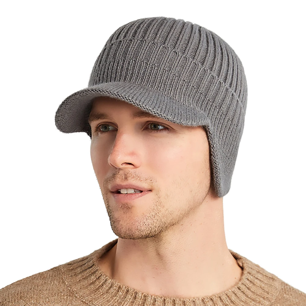 Men's Autumn Winter Fleece Lining Earflap Hat Solid Color Knitted Baseball Cap Keep Warm Woolen Yarn Beanie for Outdoor Cycling
Men's Autumn Winter Fleece Lining Earflap Hat Solid Color Knitted Baseball Cap Keep Warm Woolen Yarn Beanie for Outdoor Cycling