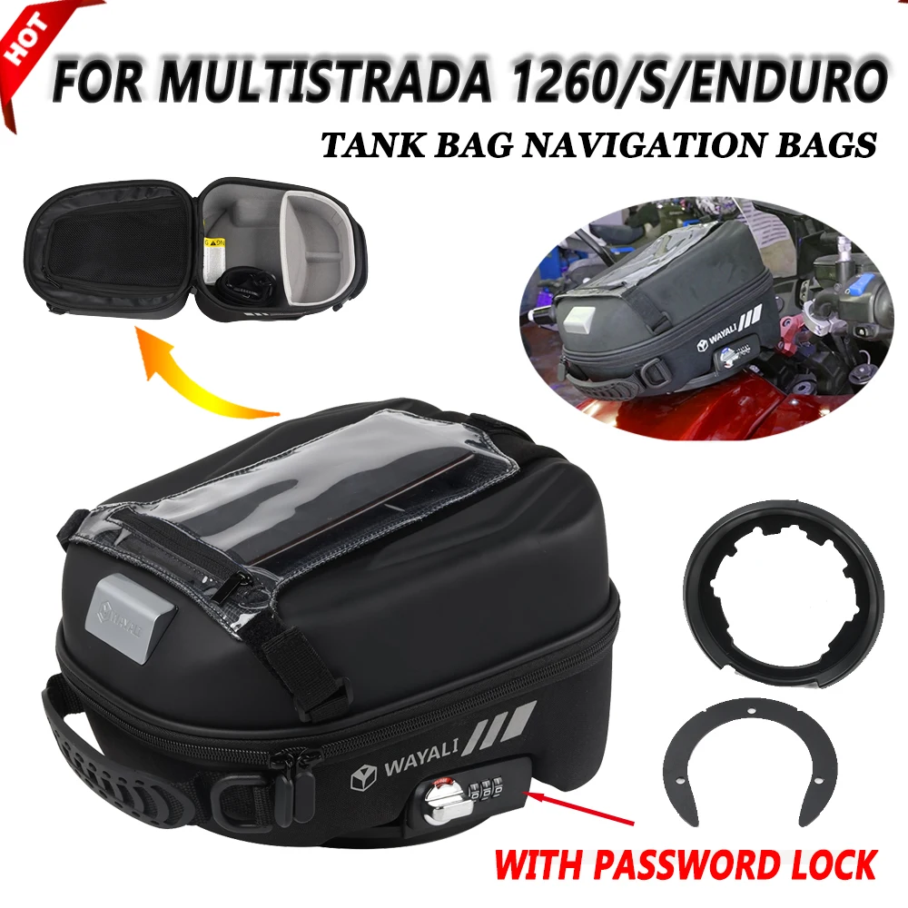 Motorcycle 5.5L Tank Bag Luggage Backpack Tanklock Storage Bag for DUCATI Multistrada 1260 1260S Enduro 2018 2019 2020 2021 2022
Motorcycle 5.5L Tank Bag Luggage Backpack Tanklock Storage Bag for DUCATI Multistrada 1260 1260S Enduro 2018 2019 2020 2021 2022