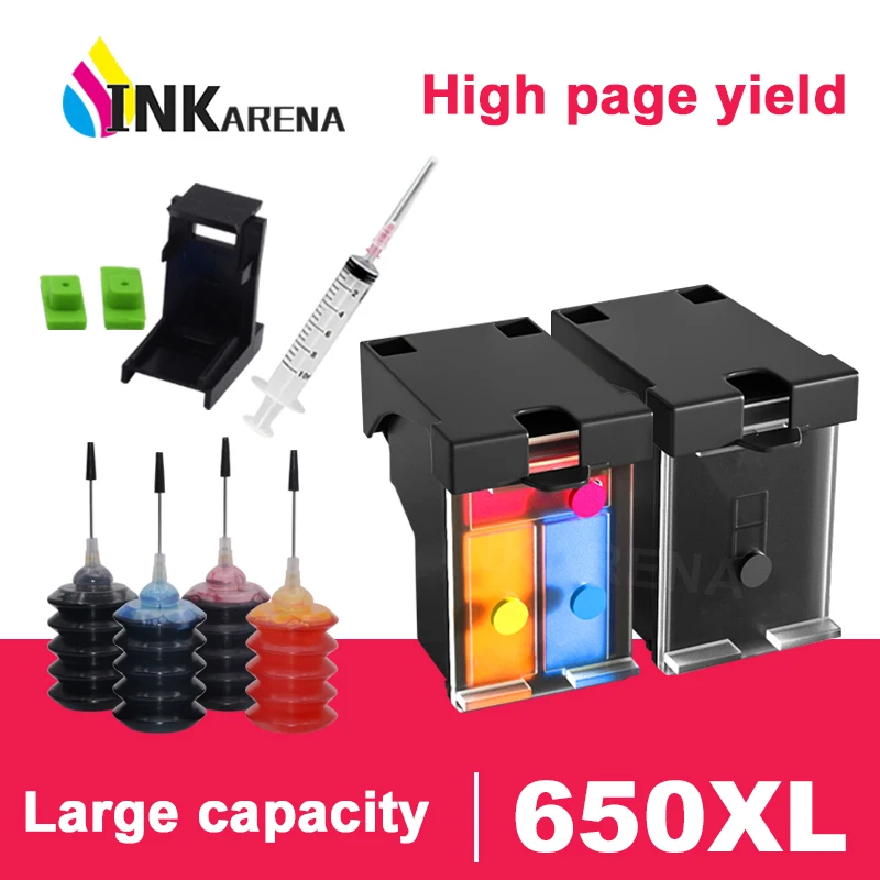 INKARENA 650XL Восстановленный сменный для HP 650 XL чернильный картридж для Deskjet 1010 1015 1018 1510 2540 2548 2640 4510 
INKARENA 650XL Восстановленный сменный для HP 650 XL чернильный картридж для Deskjet 1010 1015 1018 1510 2540 2548 2640 4510