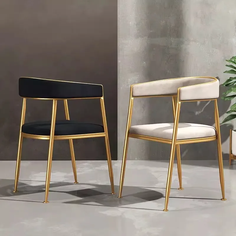 

Современные красивые обеденные стулья, Роскошный Металлический обеденный стул в скандинавском стиле с подлокотником, домашние стулья, столовая мебель для кухни