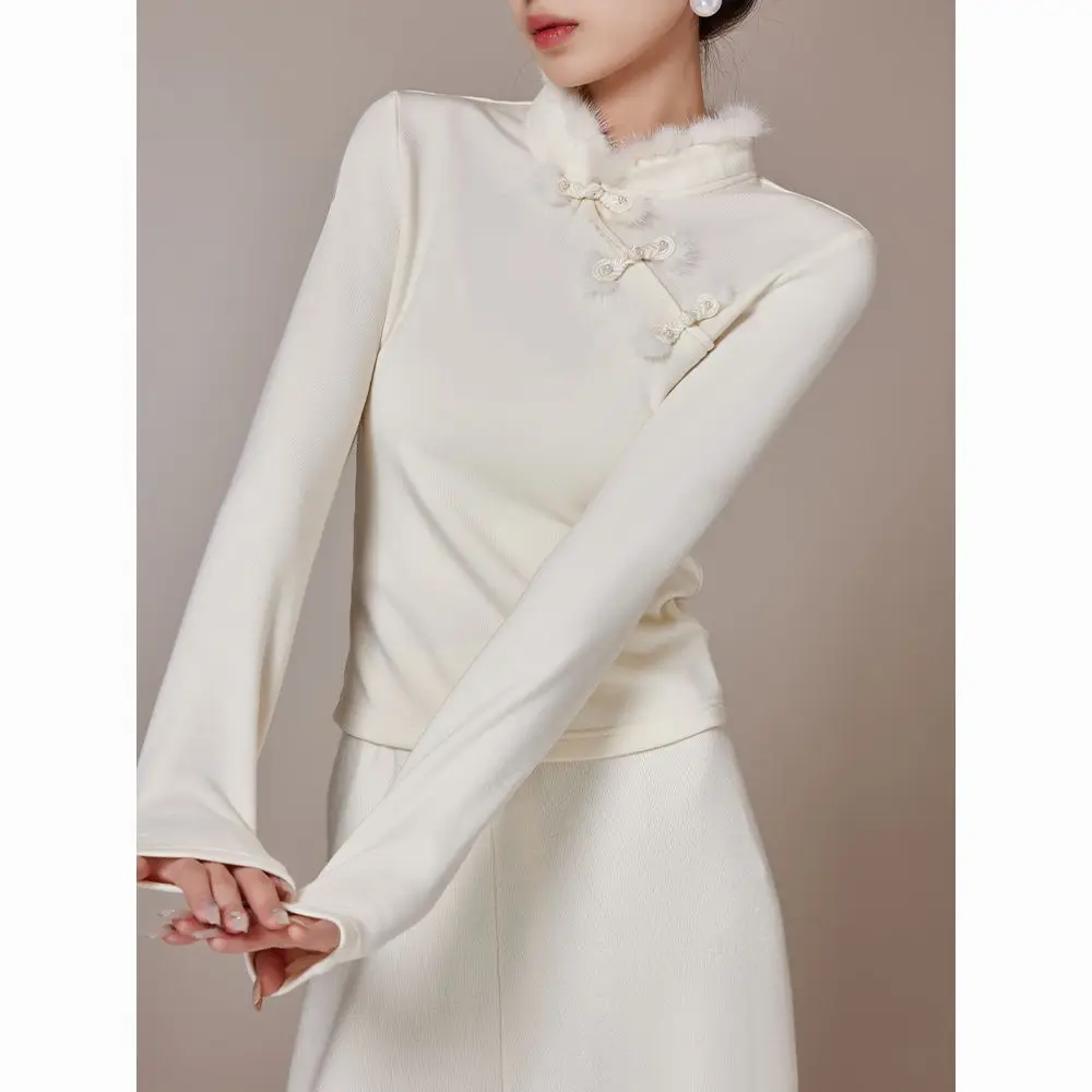 2024 chinese style knitted sweater for women autumn winter new long sleeved slim fit bottom versatile top for women daily blouse
2024 chinese style knitted sweater for women autumn winter new long sleeved slim fit bottom versatile top for women daily blouse