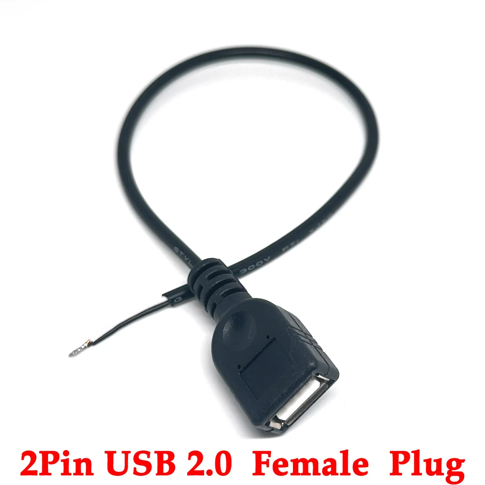 1/2PCS 22awg USB Power Supply Cable 2Pin USB 2.0 Type A Female Plug Jack Wire Charger Charging Cord Extension Connector 
1/2PCS 22awg USB Power Supply Cable 2Pin USB 2.0 Type A Female Plug Jack Wire Charger Charging Cord Extension Connector