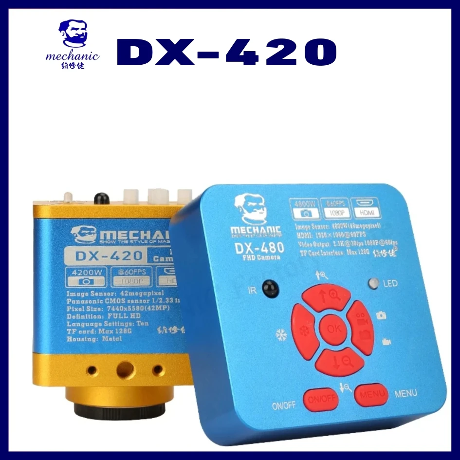 

MECHANIC DX-480 4800W Pixels DX-340 4200W Pixels USB HD Industrial Camera Trinocular Microscope Camera for Phone CPU PCB Repair