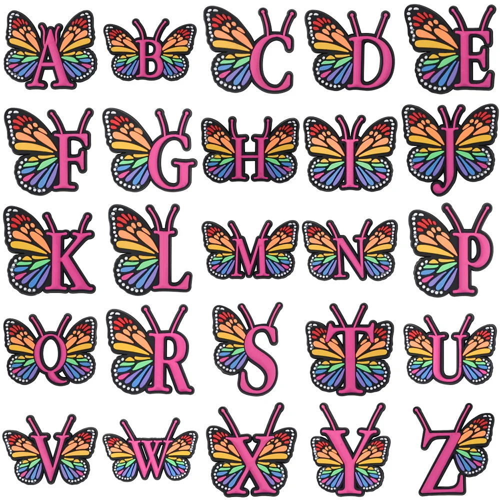 Colorful Butterflies English Words Shoe Decoration Charms Pink Letter Shoe Charms A To Z Bracelet Accessories For Birthday Gifts
Colorful Butterflies English Words Shoe Decoration Charms Pink Letter Shoe Charms A To Z Bracelet Accessories For Birthday Gifts