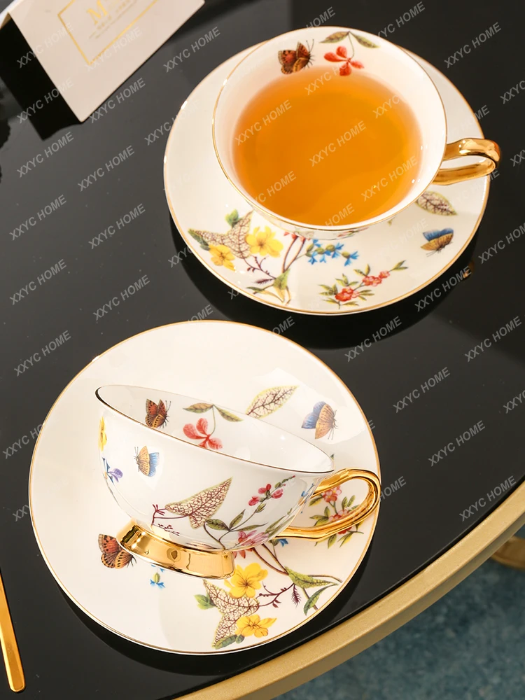 

Bone China Coffee Cup High-End Exquisite Afternoon Tea Set Suit Housewarming Gift