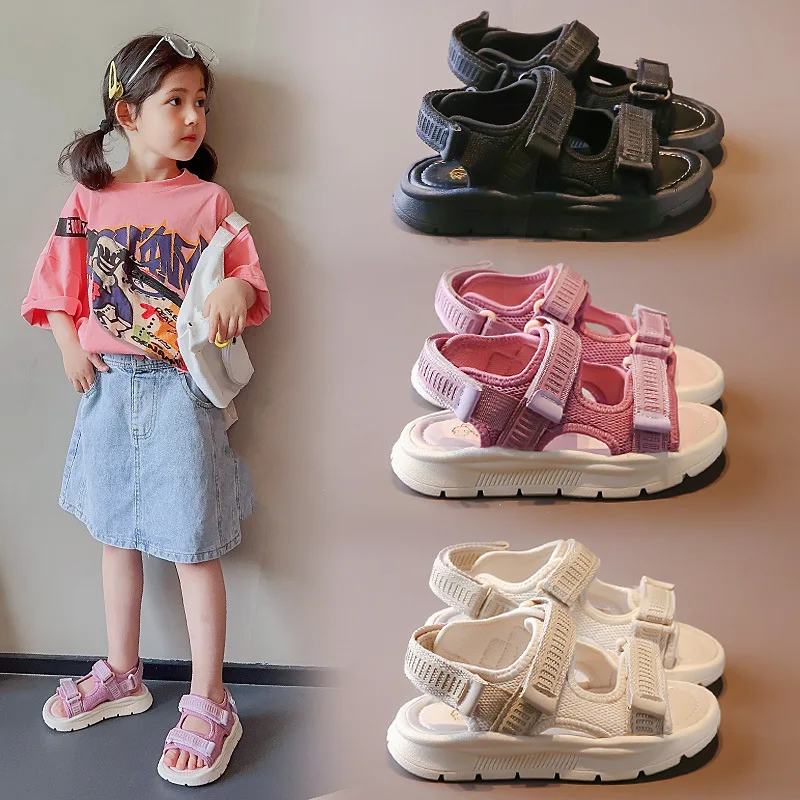 

Boys Sandals Summer Korean Style Children Beach Shoe Students Baby Colorful Soft Sole Girls Shoes sandalias сандали для мальчика