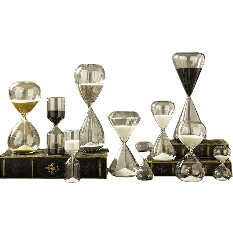 Nordic modern minimalist creative glass hourglass timer home study decoration ornaments handicraft gifts
Nordic modern minimalist creative glass hourglass timer home study decoration ornaments handicraft gifts