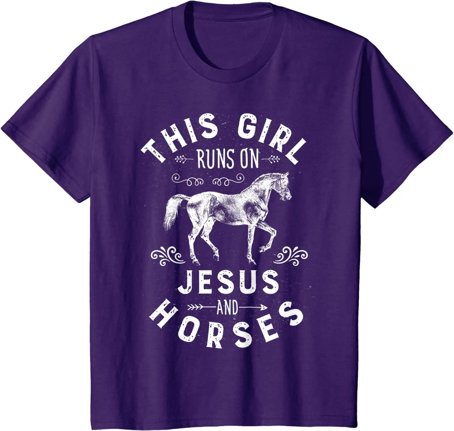 This girl is wearing Jesus and Horse Riding T-shirt, running sports O-neck short sleeve T-shirt.
This girl is wearing Jesus and Horse Riding T-shirt, running sports O-neck short sleeve T-shirt.